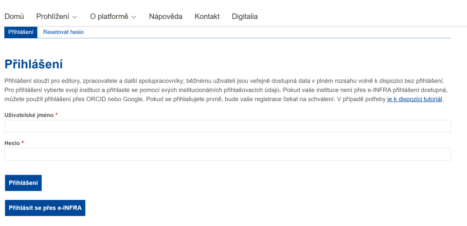 Log in stránka